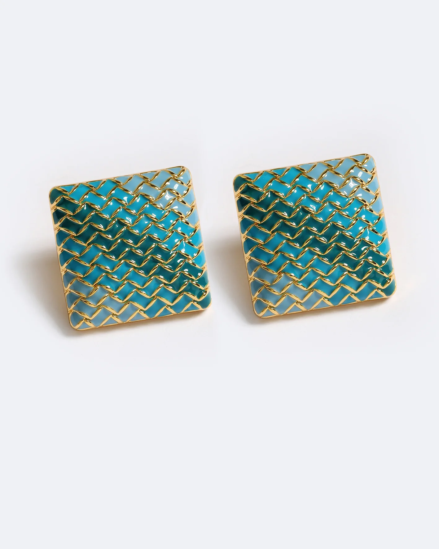 DENIM SQUARED STUDS