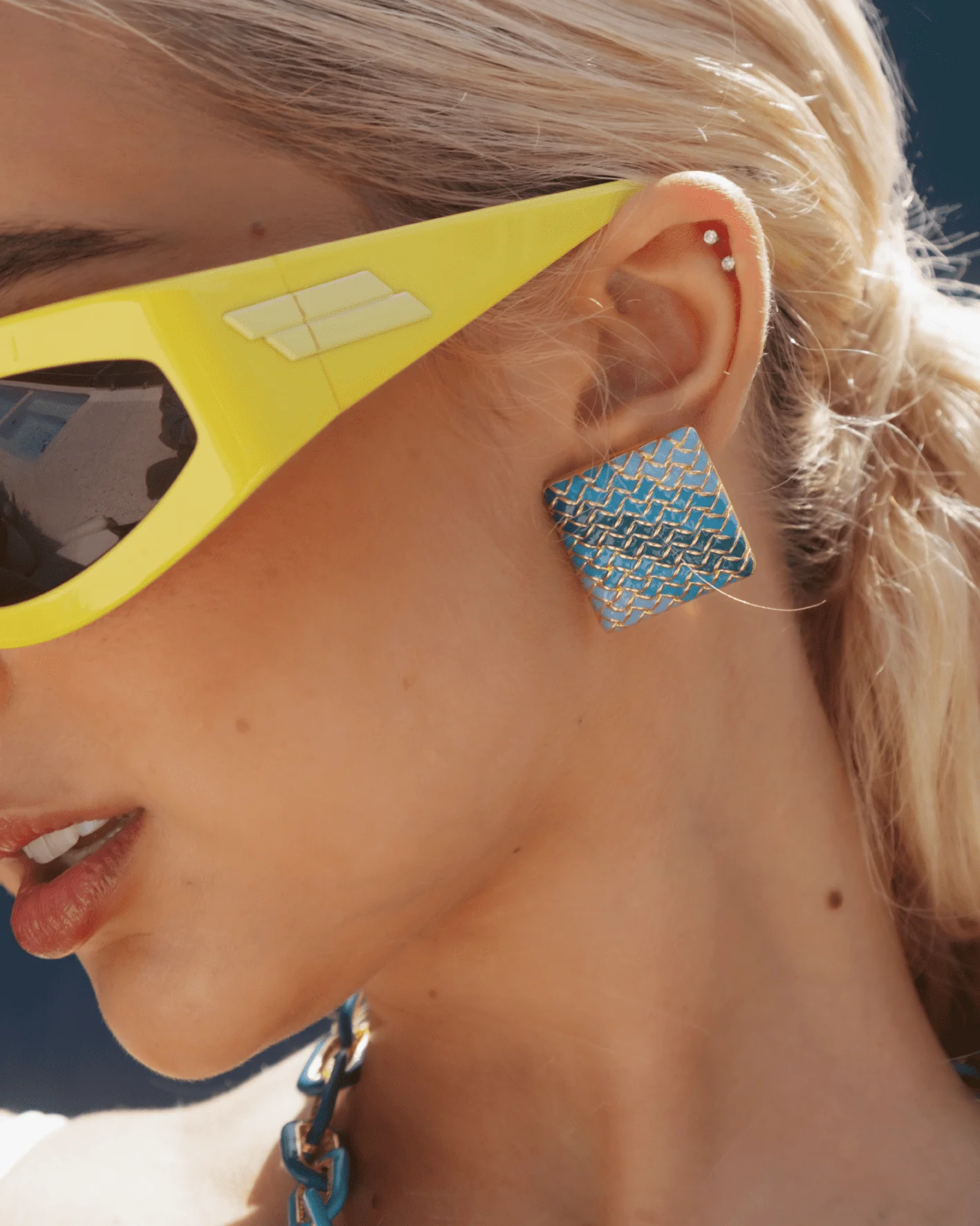 DENIM SQUARED STUDS - Image 2
